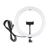 PULUZ PU656B 10-Zoll LED-Ringleuchte mit Handyhalter und Stativ, 12W, 3000K-6500K, USB-betrieben, für Live-Streaming, TikTok, YouTube, Make-up, Fotografie