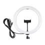 PULUZ PU656B 10-Zoll LED-Ringleuchte mit Handyhalter und Stativ, 12W, 3000K-6500K, USB-betrieben, für Live-Streaming, TikTok, YouTube, Make-up, Fotografie