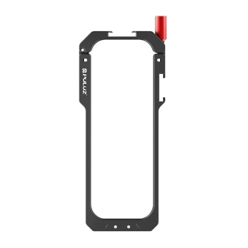 PULUZ PU759B Aluminium Alloy Protective Cage for Insta360 X5 Action Camera with 1/4 inch-20 Threads and Cold Shoe Mount