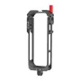 PULUZ PU759B Aluminium Alloy Protective Cage for Insta360 X5 Action Camera with 1/4 inch-20 Threads and Cold Shoe Mount