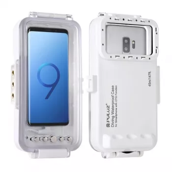 Puluz PU9100W Wasserdichte Hülle (45m) für USB-C-Smartphones – Unterwasserfotografie & Videografie (Weiß)