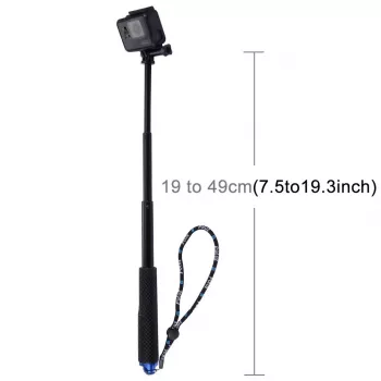 PULUZ Selfie Stick für Action-Kameras (DJI, GoPro, Insta360) - Schwarz