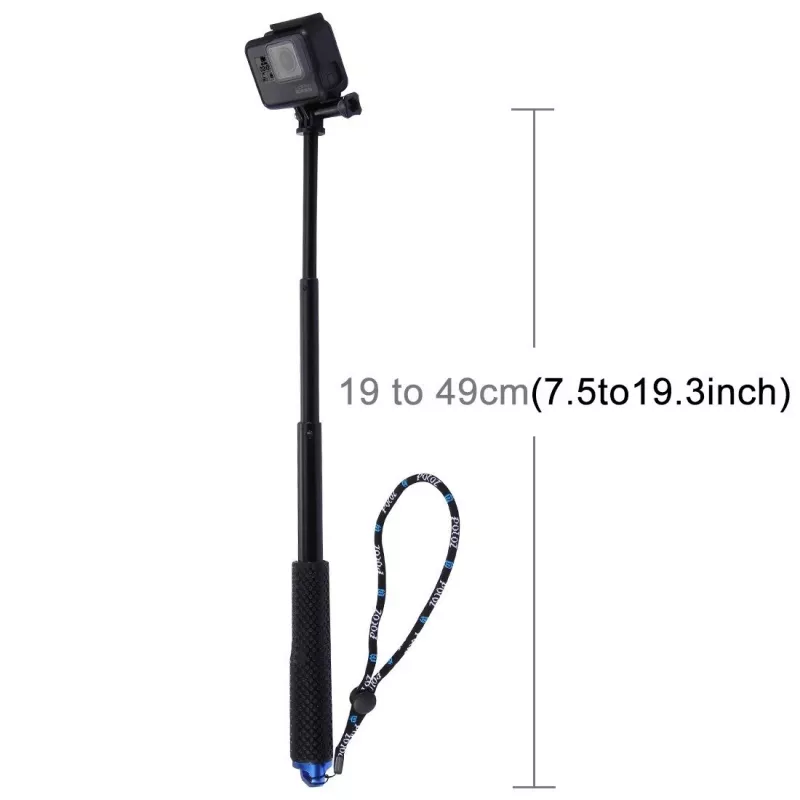 PULUZ Selfie Stick für Action-Kameras (DJI, GoPro, Insta360) - Schwarz