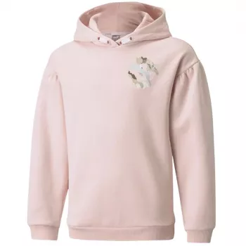 PUMA Alpha Hoodie FL Sweatshirt Hellrosa Kinder 116 cm