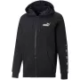PUMA ESS+ Tape Kapuzenpullover mit durchgehendem Reißverschluss FL Puma Black