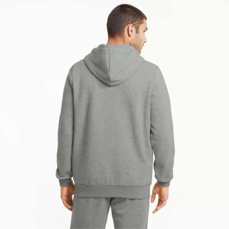 PUMA ESSENTIALS Damen Medium Gray Heather Fleece Hoodie S