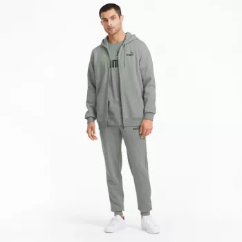PUMA ESSENTIALS Damen Medium Gray Heather Fleece Hoodie S
