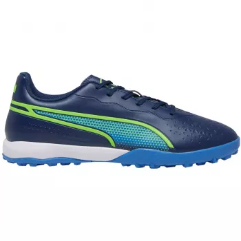 PUMA King Match TT Fußballschuhe Herren Turf Trainer Schwarz Weiß Gold 43