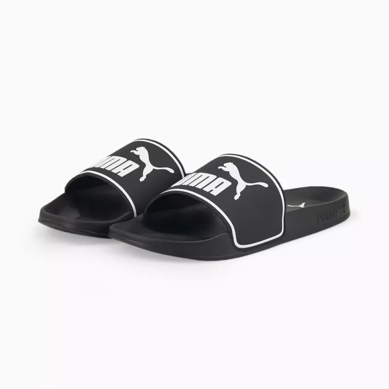 PUMA Popcat Herren-Slides Schwarz Weiß (EU 42)