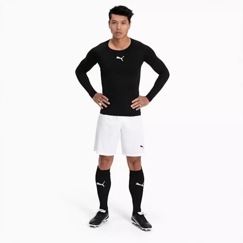 PUMA teamFINAL 21 Herren-Trainingsshirt Schwarz/Weiß Größe L