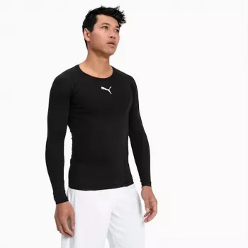 PUMA teamFINAL 21 Herren-Trainingsshirt Schwarz/Weiß Größe L