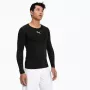 PUMA teamFINAL 21 Herren-Trainingsshirt Schwarz/Weiß Größe L