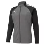 PUMA teamLIGA Herren-Trainingstop mit Viertelreißverschluss, Medium Grey Heather/Puma Black, Größe S