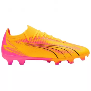 PUMA Ultra Match FG/AG Fußballschuhe - Puma Black/Puma White/Ultra Orange - Größe 43
