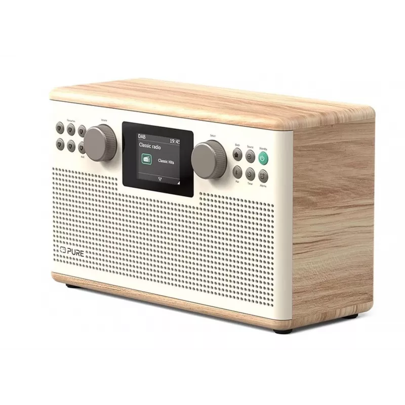 PURE ACOUSTICS Pure Classic H6 Digitalradio, DAB+/FM/Internetradio, Bluetooth, Cotton White/Eiche (EU/UK)