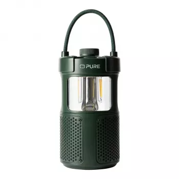 Pure Woodland Glow Wasserdichter Outdoor-Lautsprecher mit LED-Lampe, Grün