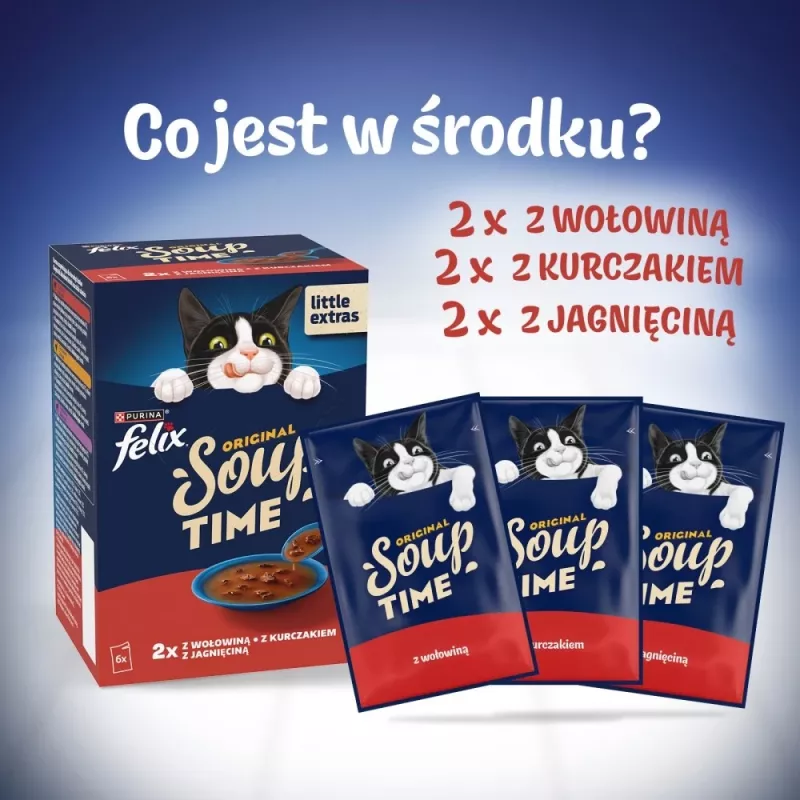 PURINA FELIX Soup Original Country Flavours 6x48g Nassfutter für Katzen