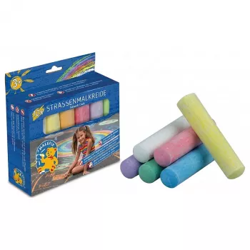 PUSTEFIX MALEFIX Street Chalk 6-Pack Fairy Tale | Abwaschbare, staubarme Straßenmalkreide