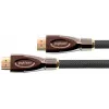 PYTHON GC-M0022 20m aktives High-Speed HDMI-Kabel mit Ethernet, 4K2K/UHD, Redmere-Chip, vergoldete Kontakte, OFC, Nylongeflecht, Schwarz