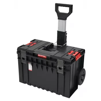 Qbrick System ONE Werkzeugkoffer-Wagen - Schwarz/Rot, 50L, IP65, 100 kg Tragfähigkeit