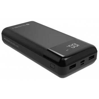 GoGEN PB300001B Powerbank, 30000 mAh, USB-C PD 20 W, LCD, Schwarz