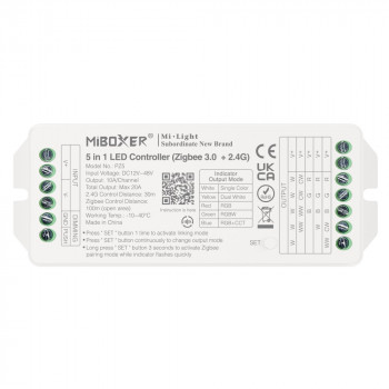 MiBoxer PZ5 5-in-1-LED-Controller, Zigbee 3.0 + 2,4 GHz RF, 12–48 V, 20 A
