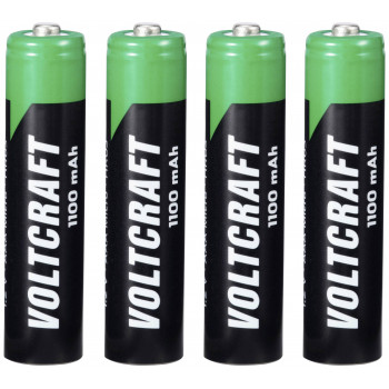 Voltcraft HR03 AAA NiMH-Akkus, 1100 mAh, 1,2 V, 4er-Pack