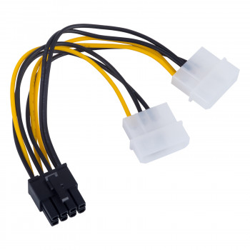 Akyga AK-CA-29 Stromadapter: 2 Molex auf PCIe 8-Pin, 15 cm