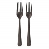 circulware Gaia Mehrweg-Gabeln, schwarz, 19 cm, 10 Stück