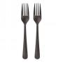 circulware Gaia Mehrweg-Gabeln, schwarz, 19 cm, 10 Stück