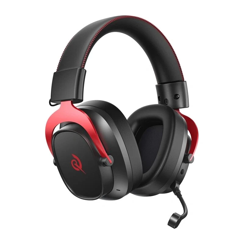 QCY Heroad VT200 Gaming-Headset – Schwarz & Rot, 50-mm-Treiber, virtueller 7.1-Surround, RGB-LED, USB-A