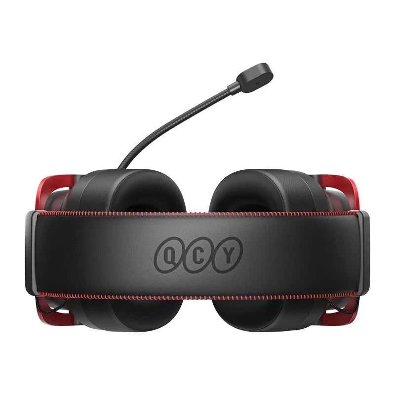 QCY Heroad VT200 Gaming-Headset – Schwarz & Rot, 50-mm-Treiber, virtueller 7.1-Surround, RGB-LED, USB-A