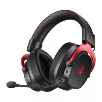 QCY Heroad VT200 Gaming-Headset – Schwarz & Rot, 50-mm-Treiber, virtueller 7.1-Surround, RGB-LED, USB-A
