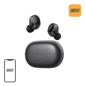 QCY Melobuds A30 Kabellose Ohrhörer (Schwarz) - Aktive Geräuschunterdrückung, Bluetooth 5.3, IPX5, 30H Akku