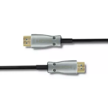 Qoltec 50472 High-Speed HDMI-Kabel mit Ethernet 20m 4K@60Hz 18Gbps vergoldete Anschlüsse Schwarz & Silber