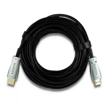Qoltec 50474 HDMI 1.4 High Speed Kabel mit Ethernet, 30 m, vergoldete Stecker, dreifache Abschirmung, Schwarz/Silber