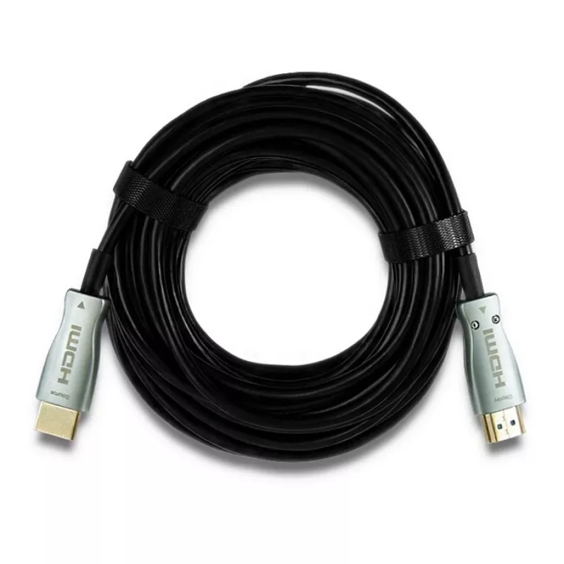 Qoltec 50474 HDMI 1.4 High Speed Kabel mit Ethernet, 30 m, vergoldete Stecker, dreifache Abschirmung, Schwarz/Silber