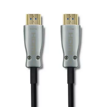Qoltec 50474 HDMI 1.4 High Speed Kabel mit Ethernet, 30 m, vergoldete Stecker, dreifache Abschirmung, Schwarz/Silber