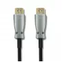 Qoltec 50474 HDMI 1.4 High Speed Kabel mit Ethernet, 30 m, vergoldete Stecker, dreifache Abschirmung, Schwarz/Silber