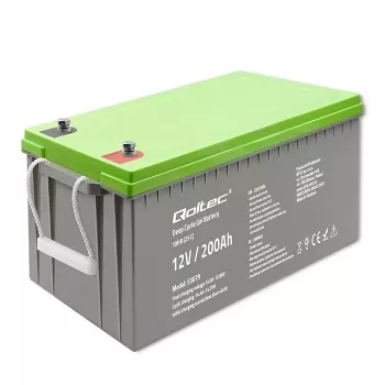 Qoltec 53079 Deep Cycle Gel Batterie 12V 200Ah (62,5 kg)