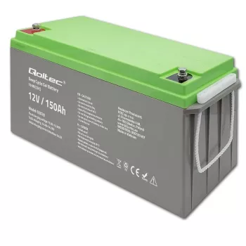 Qoltec Deep Cycle Gel-Batterie 12V 150Ah 44,5kg