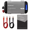 Qoltec Reiner Sinus Wechselrichter 12V auf 230V 1000W/2000W mit LCD, USB, USB-C, LiFePO4/GEL/AGM kompatibel