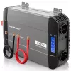 Qoltec Reiner Sinus Wechselrichter 12V auf 230V 1500W/3000W mit LCD USB USB-C für LiFePO4 GEL AGM