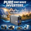 Qoltec Reiner Sinus Wechselrichter 12V auf 230V 1500W/3000W mit LCD USB USB-C für LiFePO4 GEL AGM