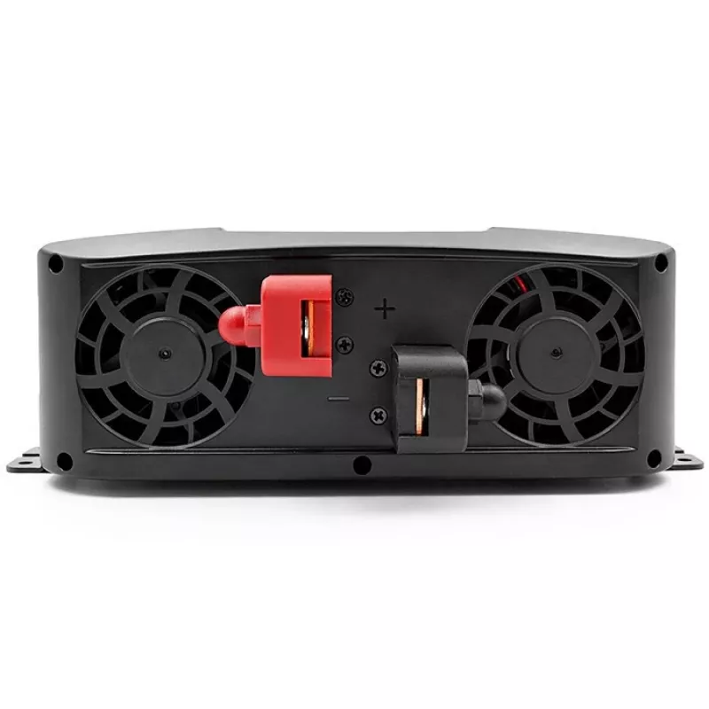 Qoltec Reiner Sinus Wechselrichter mit UPS | 12V auf 230V | 2000W Dauerleistung / 4000W Spitzenleistung | LCD | USB-A | USB-C PD 18W | LiFePO4 GEL AGM Kompatibel