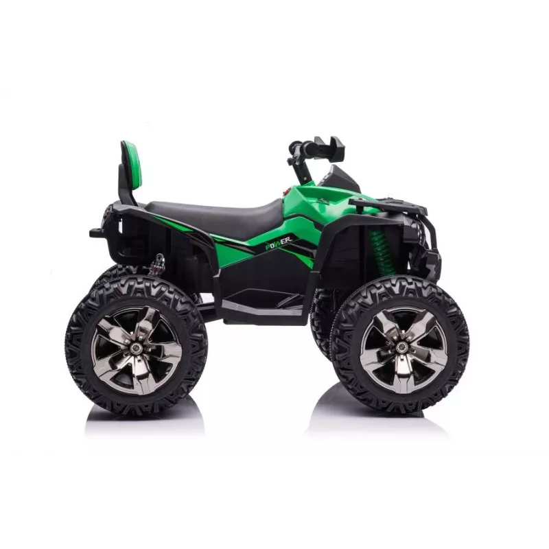 QLS-3288 Elektro-Quad zum Draufsitzen mit Rückenlehne, LED-Licht, MP3, Grün