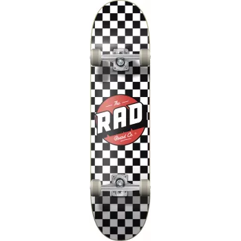 RAD Dude Crew Complete 7.75 Checkers Black White Skateboard
