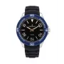 RADIANT Herrenuhr RA503602 (46mm) - Schwarzes Zifferblatt, schwarzes Kunstlederarmband, Quarz-Analog