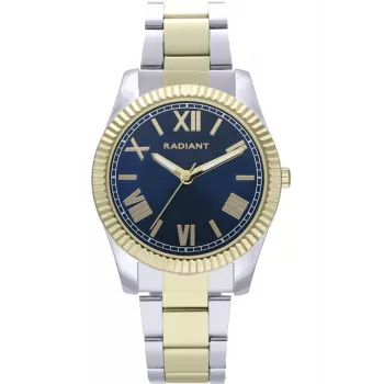 RADIANT Herrenuhr RA582205 37mm Edelstahl Quarz Analog Schwarz Zifferblatt Silber Armband