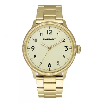 RADIANT RA627203 Herren Analog Quarzuhr 42mm Edelstahl Schwarzes Zifferblatt